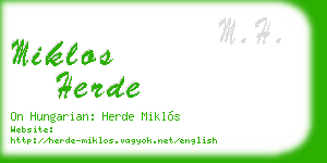 miklos herde business card