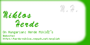 miklos herde business card